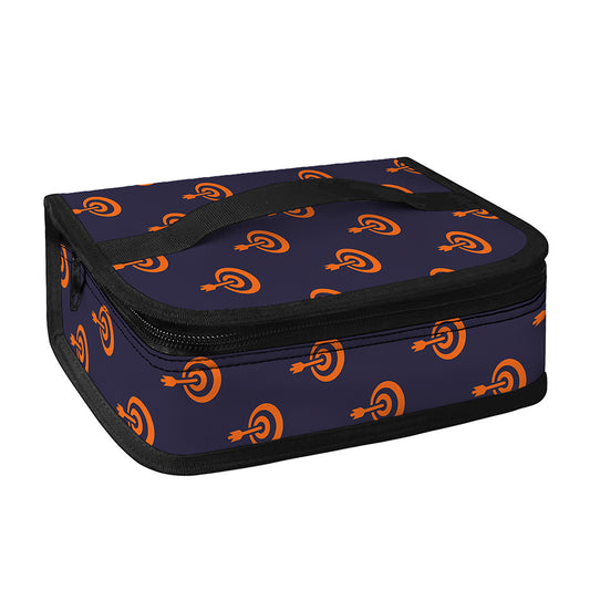 Orange Bullseye Target Pattern Print Small Lunch Bag