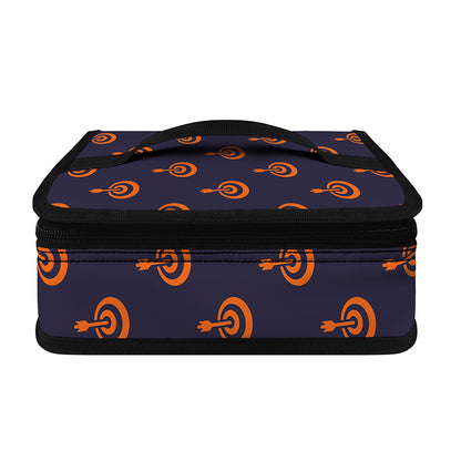Orange Bullseye Target Pattern Print Small Lunch Bag