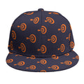 Orange Bullseye Target Pattern Print Snapback Cap