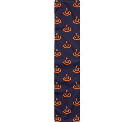 Orange Bullseye Target Pattern Print Table Runner
