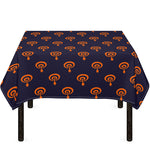 Orange Bullseye Target Pattern Print Tablecloth