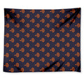 Orange Bullseye Target Pattern Print Tapestry