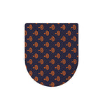 Orange Bullseye Target Pattern Print Toilet Lid Cover