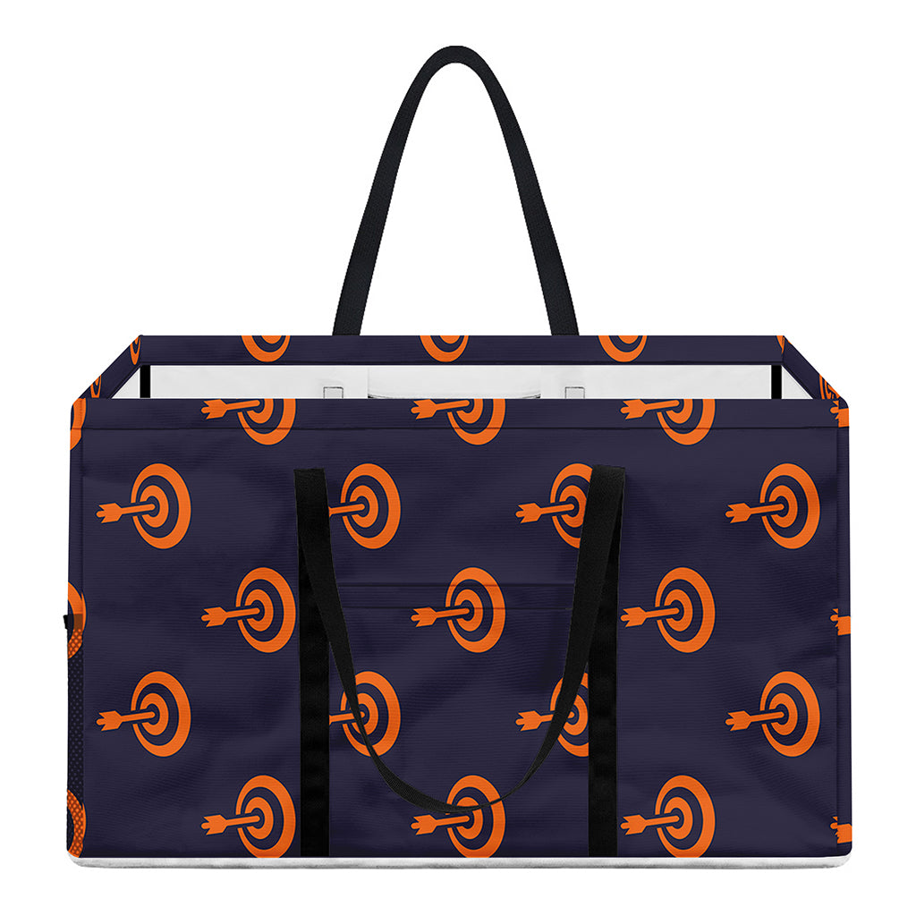 Orange Bullseye Target Pattern Print Utility Tote Bag