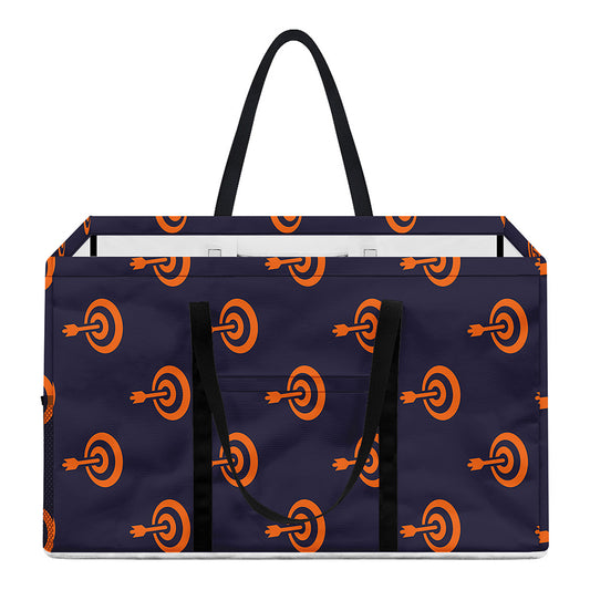 Orange Bullseye Target Pattern Print Utility Tote Bag