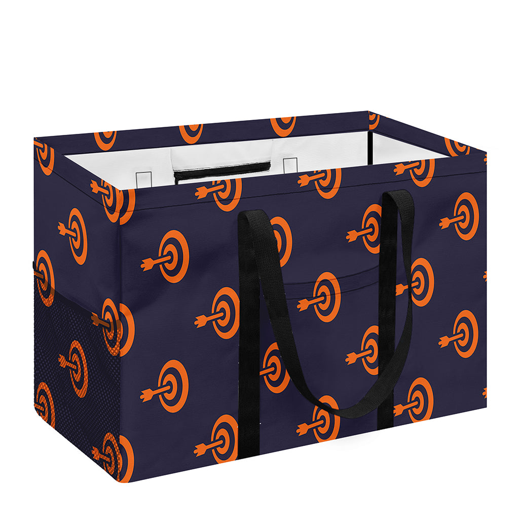 Orange Bullseye Target Pattern Print Utility Tote Bag