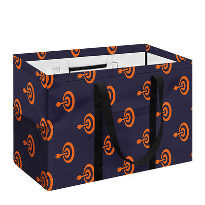 Orange Bullseye Target Pattern Print Utility Tote Bag