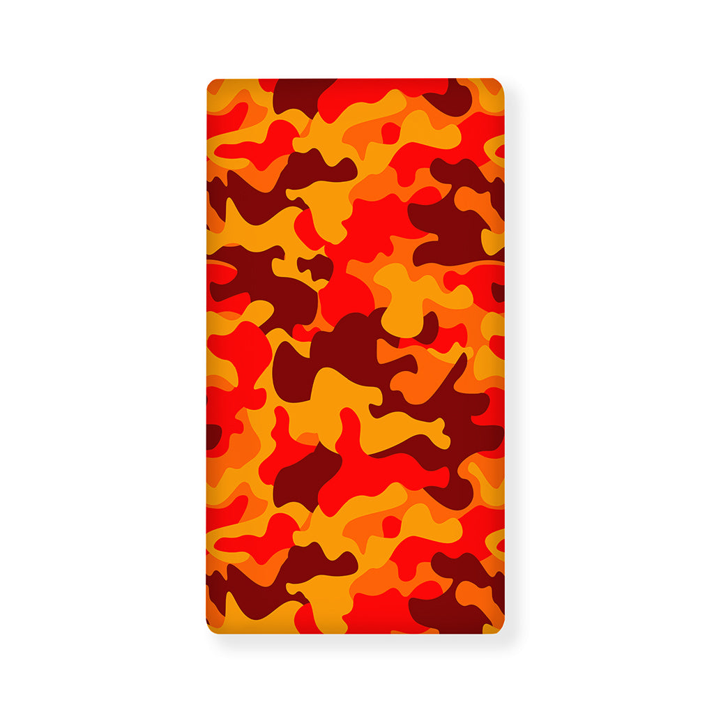 Orange Camouflage Print Baby Crib Sheet