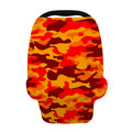 Orange Camouflage Print Baby Seat Cover