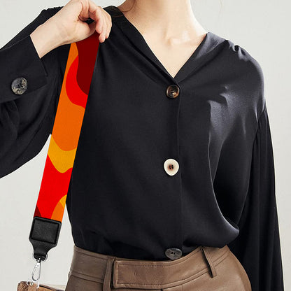 Orange Camouflage Print Bag Strap
