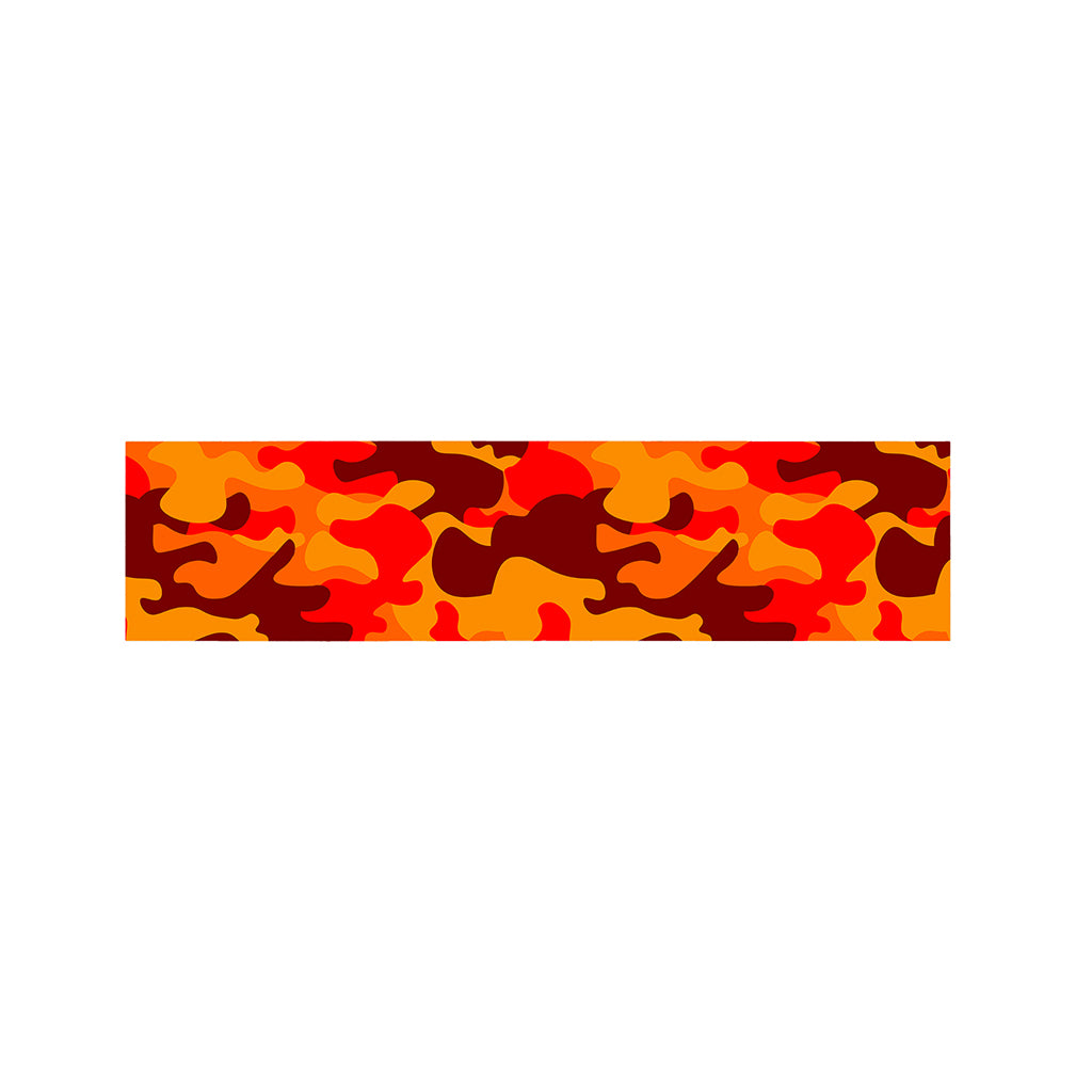 Orange Camouflage Print Bed Runner