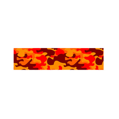 Orange Camouflage Print Bed Runner