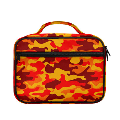 Orange Camouflage Print Briefcase Bible Bag