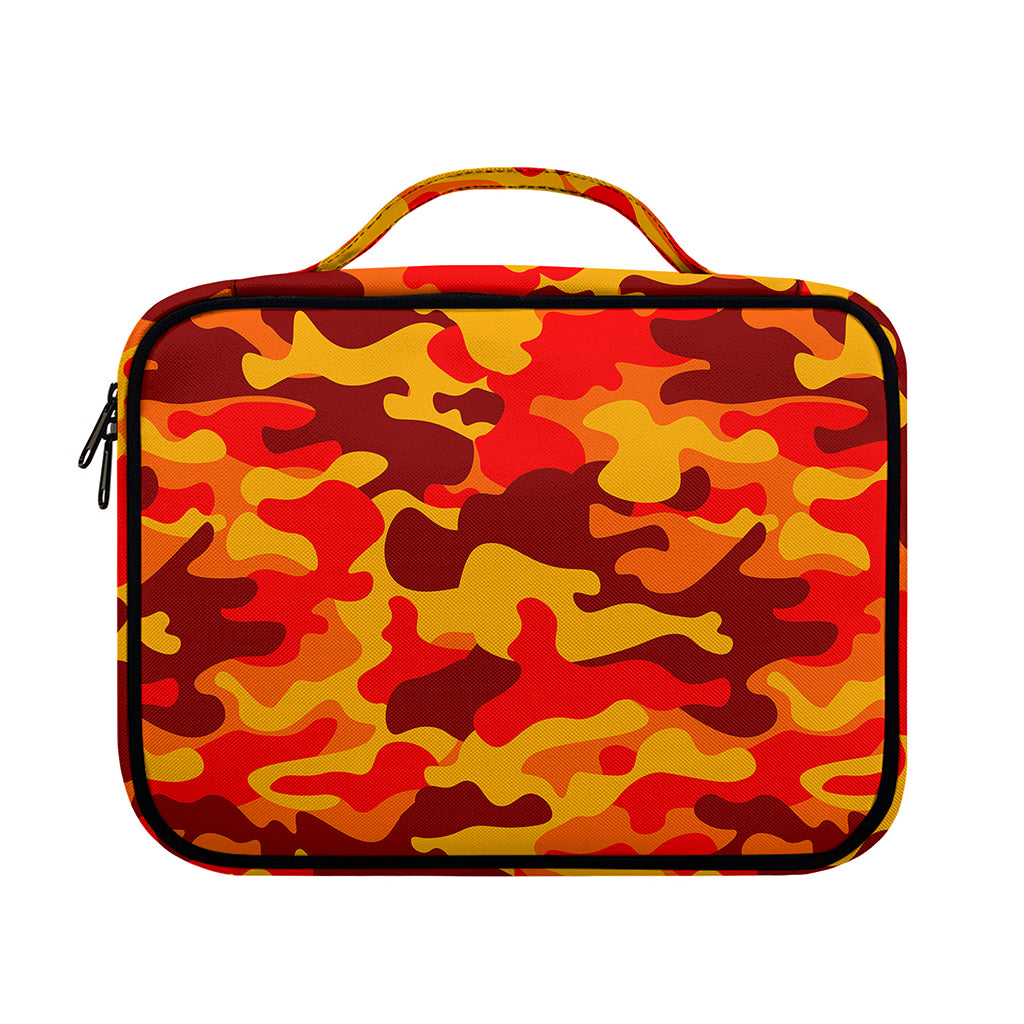 Orange Camouflage Print Briefcase Bible Bag