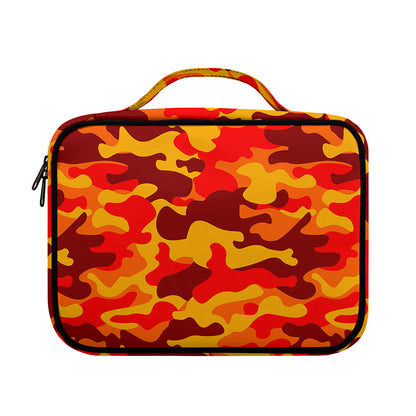 Orange Camouflage Print Briefcase Bible Bag