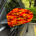 Orange Camouflage Print Car Side Mirror Covers