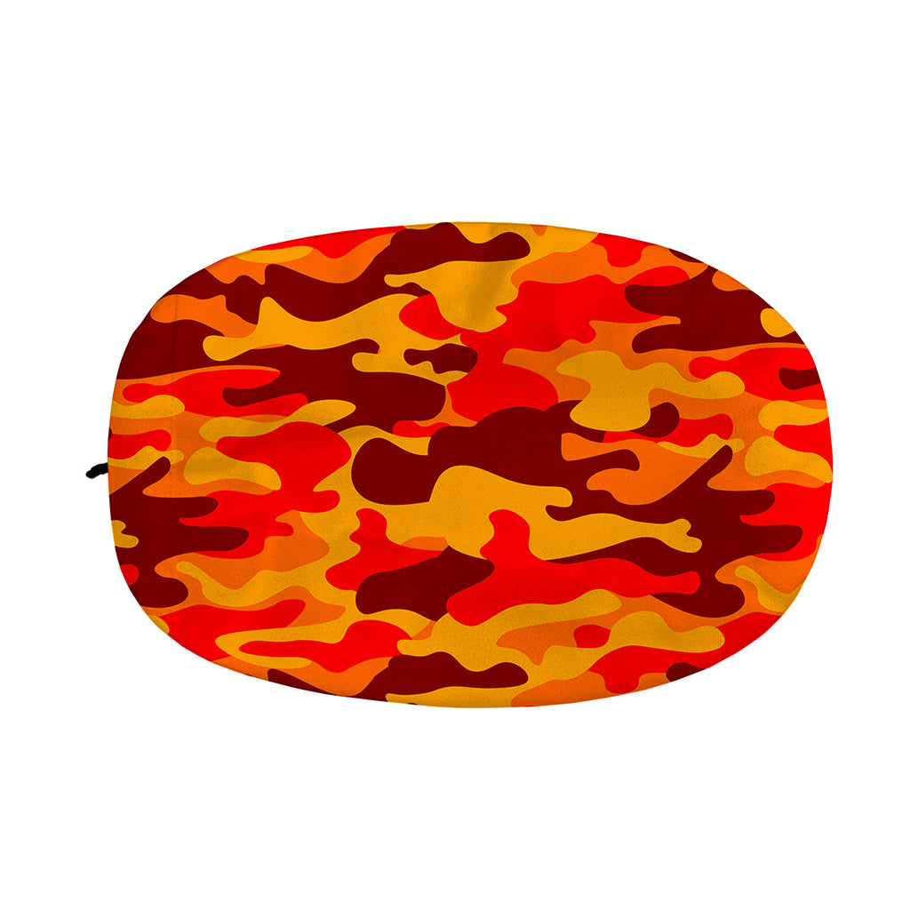 Orange Camouflage Print Car Side Mirror Covers