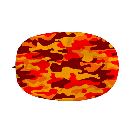 Orange Camouflage Print Car Side Mirror Covers