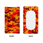 Orange Camouflage Print Changing Pad Cover