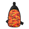 Orange Camouflage Print Sling Bag