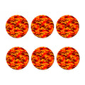 Orange Camouflage Print Coaster Set