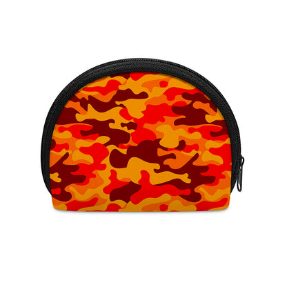 Orange Camouflage Print Coin Purse