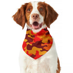 Orange Camouflage Print Dog Bandana