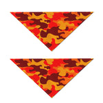 Orange Camouflage Print Dog Bandana