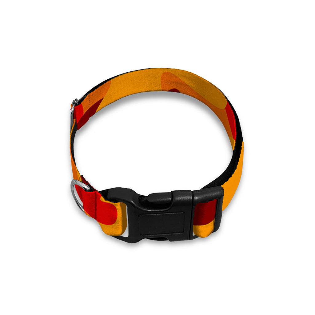 Orange Camouflage Print Dog Collar