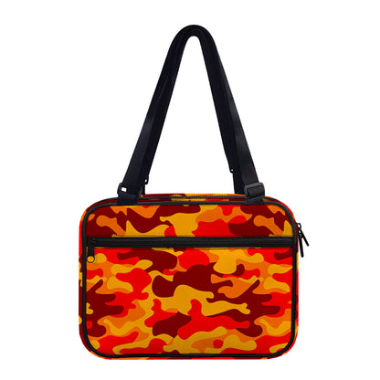 Orange Camouflage Print Double Strap Bible Bag