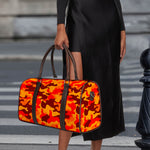 Orange Camouflage Print Duffle Bag