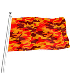 Orange Camouflage Print Flag