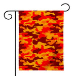 Orange Camouflage Print House Flag