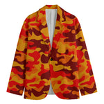 Orange Camouflage Print Men's Blazer