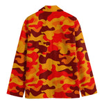 Orange Camouflage Print Men's Blazer