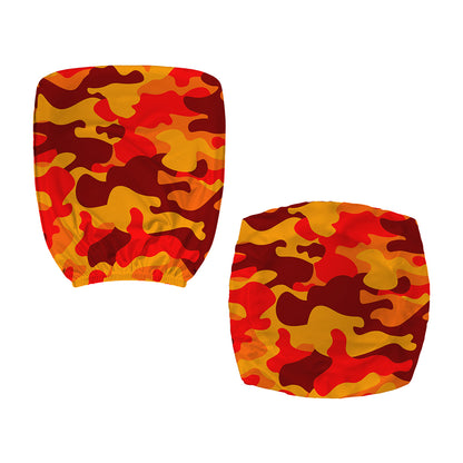 Orange Camouflage Print Office Chair Cover