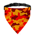 Orange Camouflage Print Over The Collar Dog Bandana