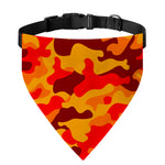 Orange Camouflage Print Over The Collar Dog Bandana