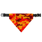 Orange Camouflage Print Over The Collar Dog Bandana
