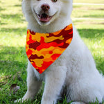 Orange Camouflage Print Over The Collar Dog Bandana