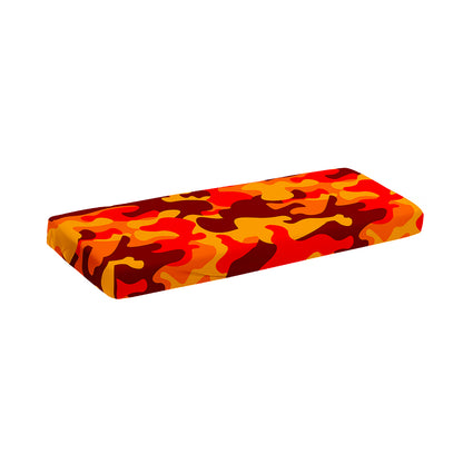 Orange Camouflage Print Piano Keyboard Cover