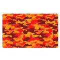 Orange Camouflage Print Polyester Doormat