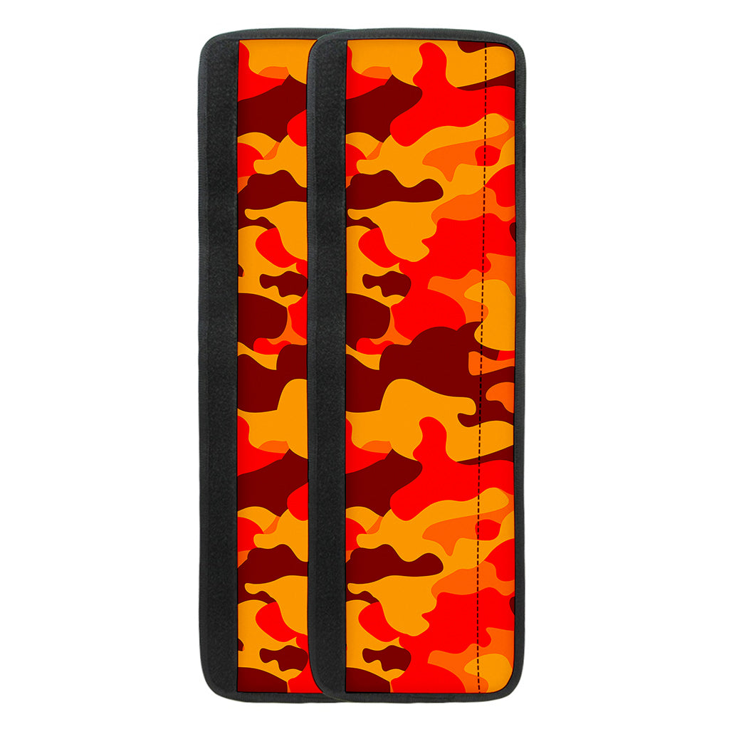 Orange Camouflage Print Refrigerator Handle Covers