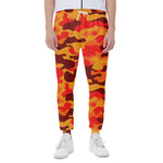 Orange Camouflage Print Scuba Joggers