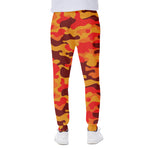 Orange Camouflage Print Scuba Joggers