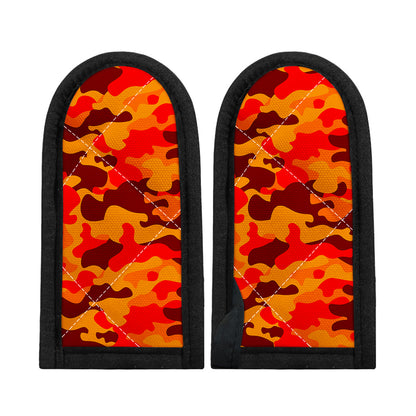 Orange Camouflage Print Skillet Handle Cover