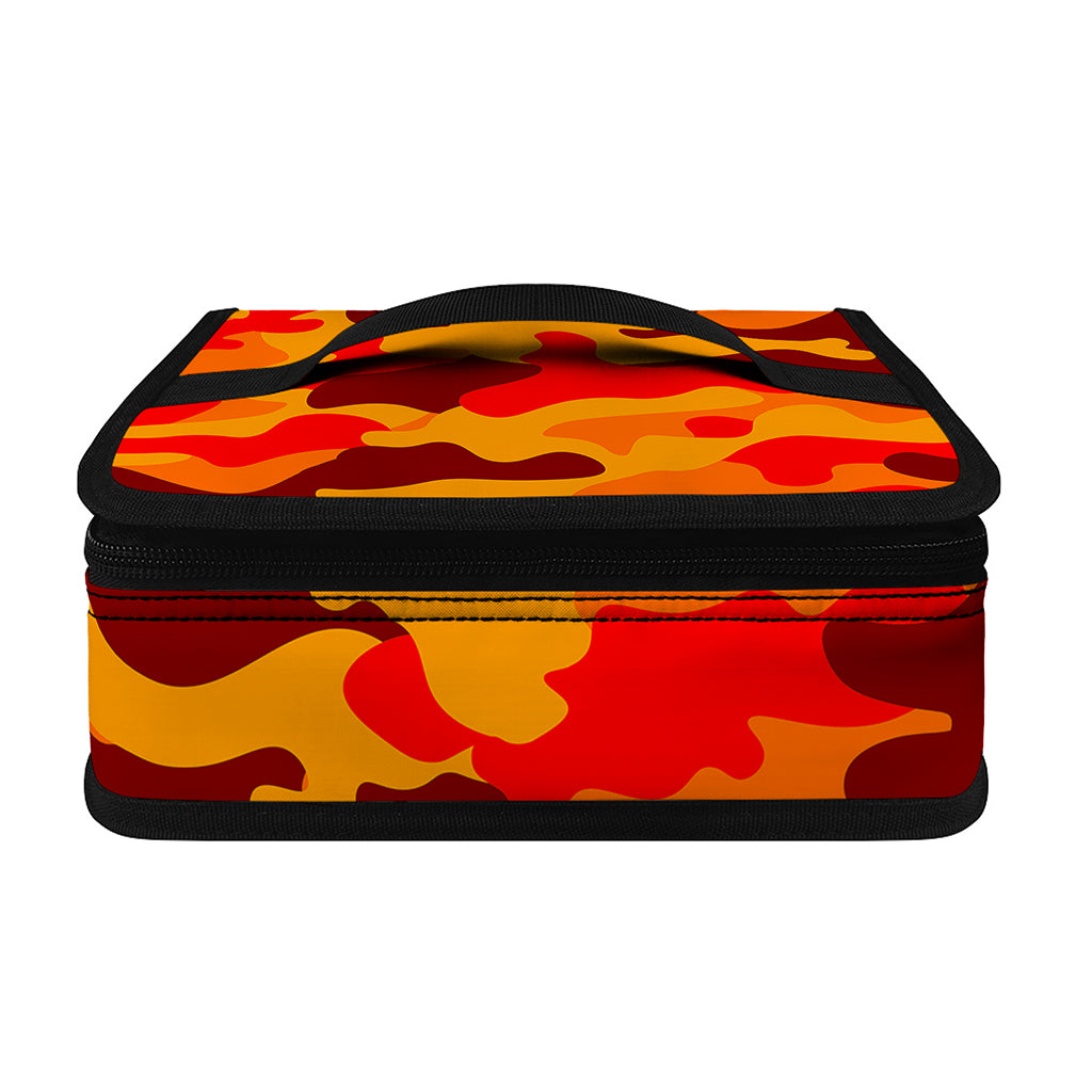 Orange Camouflage Print Small Lunch Bag