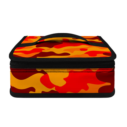 Orange Camouflage Print Small Lunch Bag