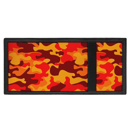 Orange Camouflage Print Trifold Wallet