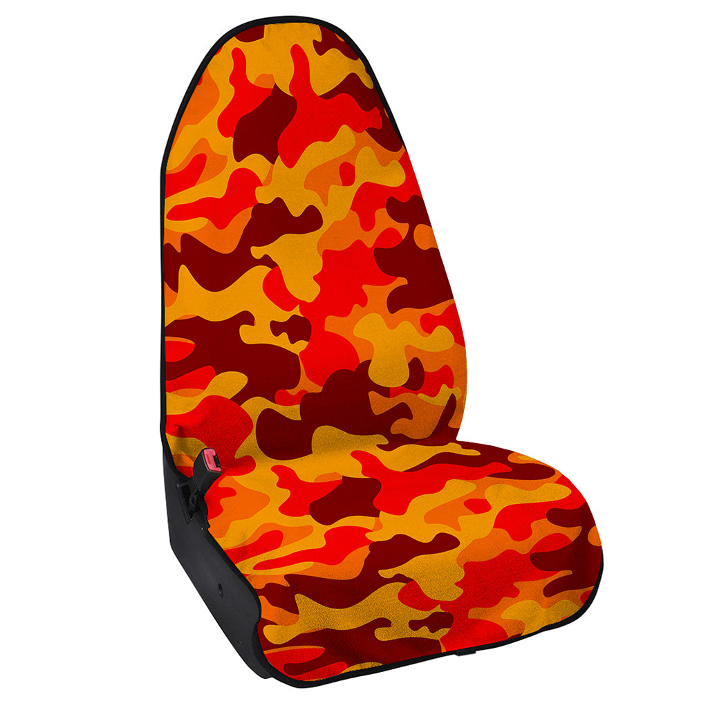 Orange Camouflage Print Waterproof Car Seat Cover